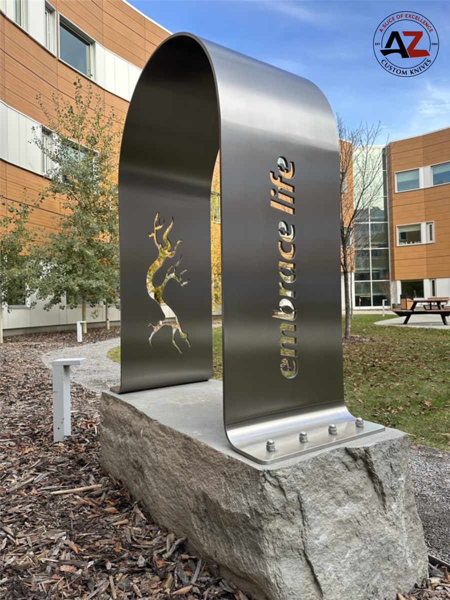 Embrace Life - stainless steel sculpture
