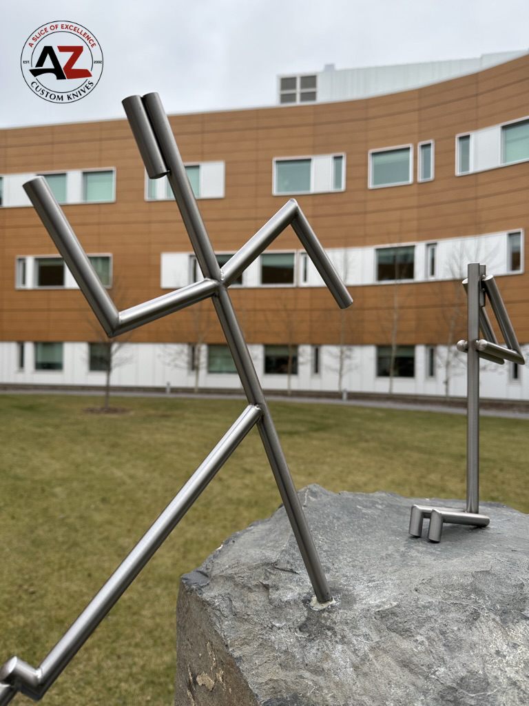 Leap of Faith - stainless steel sculpture